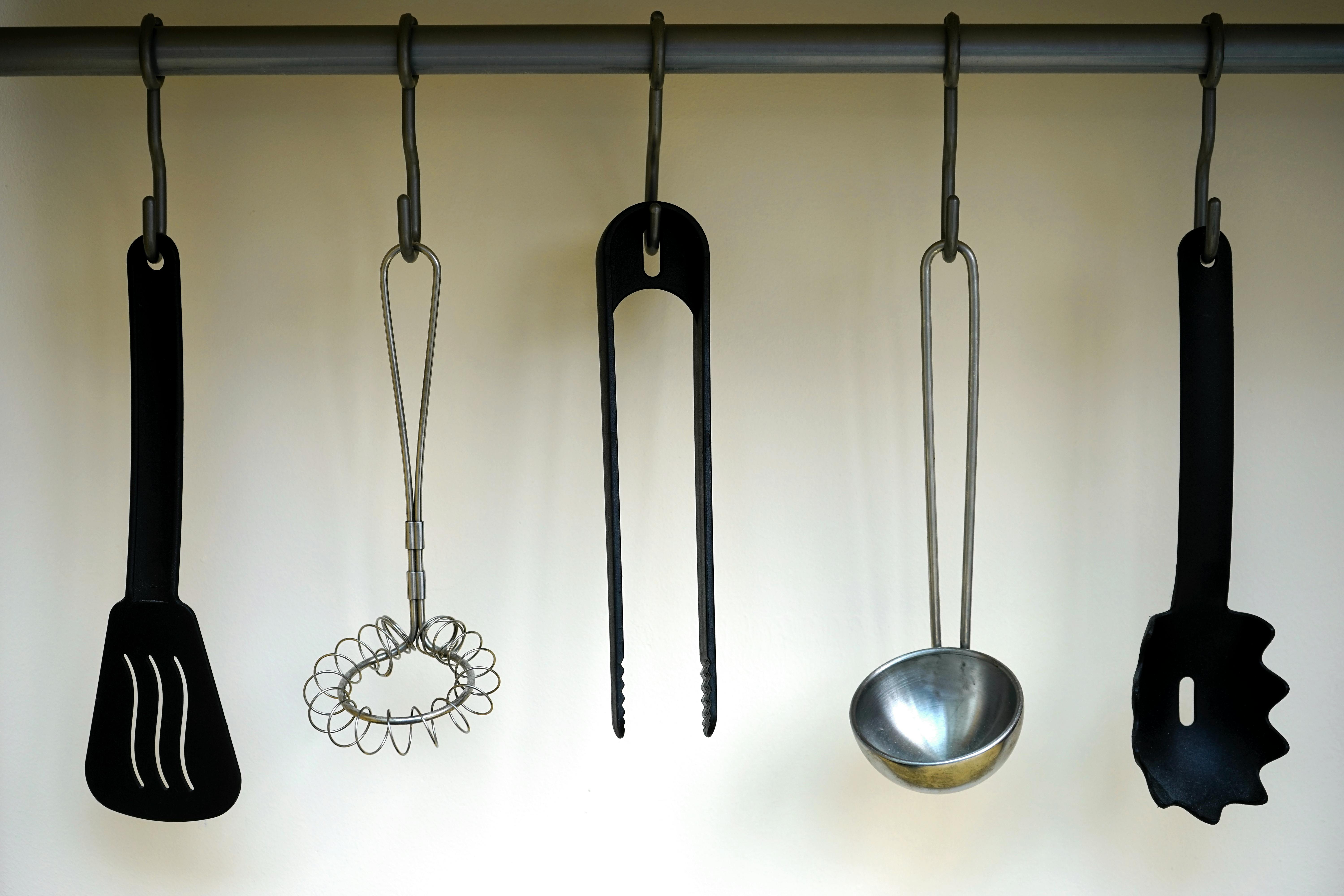 Kitchen tools set on a counter